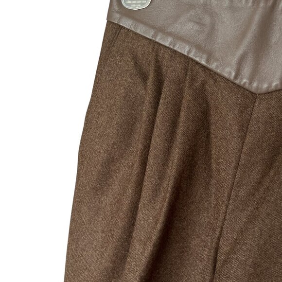 Le Painty Womens VTG Wool Trousers Sz 26X28 Brown Quiet Luxury Old Money Capsule - Picture 3 of 7